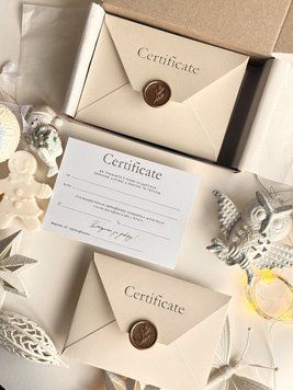 Подарунковий сертифікат "A gift for you" з сургучем 0001006 фото