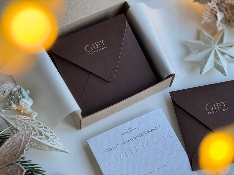 Подарунковий сертифікат "Gift certificate" з магнітом 0001007 фото