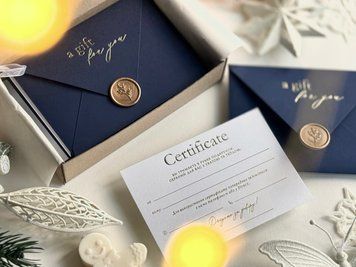 Подарунковий сертифікат "A gift for you" з сургучем 0001012 фото